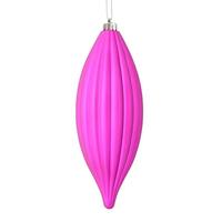 Vickerman 8" Fuchsia Matte Line Finial Ornament (4 pack)