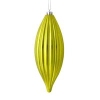 Vickerman 8" Lime Shiny Line Finial Ornament (4 pack)
