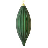 Vickerman 8" Midnight Green Matte Line Finial Ornament (4 pack)
