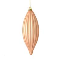 Vickerman 8" Cafe Latte Matte Line Finial Ornament (4 pack)