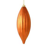 Vickerman 8" Copper Shiny Line Finial Ornament (4 pack)