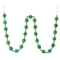 Vickerman 6' Green Stripe Ball Ornament Garland