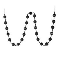 Vickerman 6' Black Stripe Ball Ornament Garland
