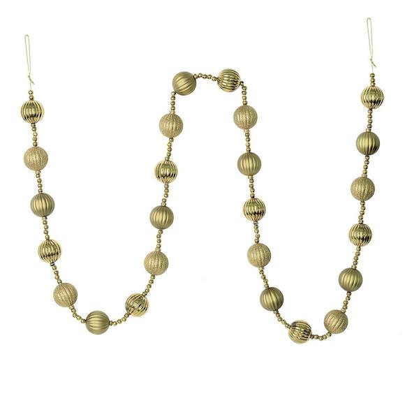 6' Champagne Ball Ornament Garland