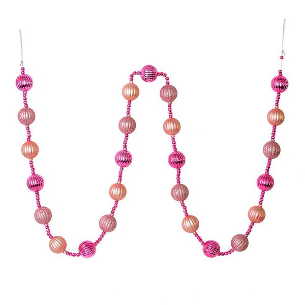 6' Mauve Ball Ornament Garland