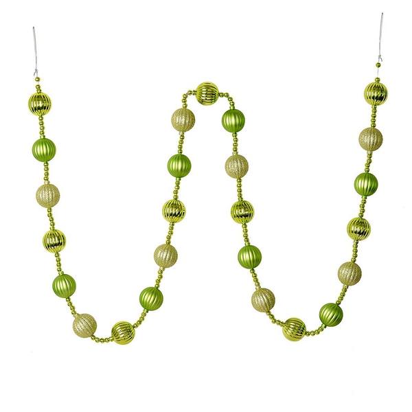 6' Celadon Ball Ornament Garland