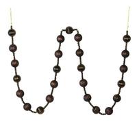 Vickerman 6' Chocolate Stripe Ball Ornament Garland