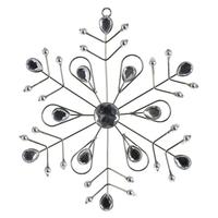 Vickerman 6" Platinum Metal Jewels Snowflake Ornament (4 pack)
