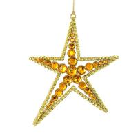 Vickerman 6" Gold Jewel Metal Sea Star Ornament (3 pack)