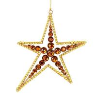 Vickerman 6" Mocha Jewel Metal Sea Star Ornament (3 pack)