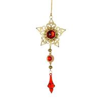 Vickerman 6.5" Red Metal Star Dangle Ornament (2 pack)