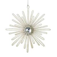Vickerman 5" Silver Jewel Glitter Snowflake Ornament (3 pack)