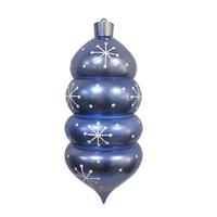 Vickerman 21.5" Periwinkle Candy Droplet White Snowflake Ornament