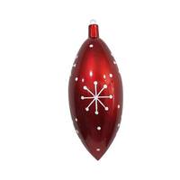 Vickerman 16" Red Candy Drop White Snowflake Ornament