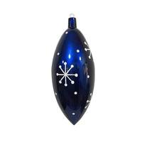 Vickerman 16" Blue Candy Drop White Snowflake Ornament