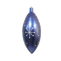 Vickerman 16" Periwinkle Candy Drop White Snowflake Ornament