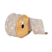 Vickerman 2.5" x 10Yd Cafe Latte Crushed Velvet Wired Ribbon