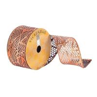 Vickerman 2.5" x 10Yd Copper Laser Cut Scales Wired Ribbon