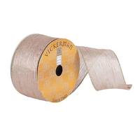 Vickerman 2.5" x 10Yd Gold Galaxy Dupion Wired Ribbon