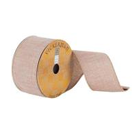 Vickerman 2.5" x 10Yd Beige Wired Edge Ribbon