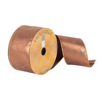Vickerman 2.5" x 10Yd Mocha Crackle Shimmer Wired Ribbon