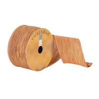 Vickerman 2.5" x 10Yd Crushed Harvest Orange Dupion Wired Ribbon