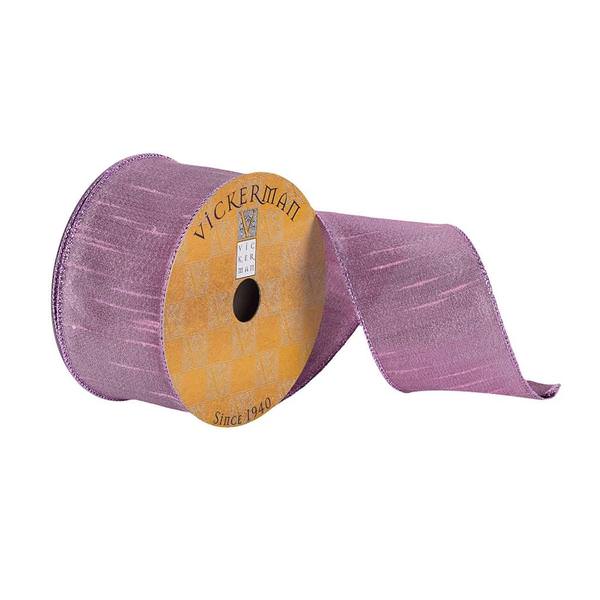 2.5" x 10Yd Purple Shimmer Woven Wired Ribbon