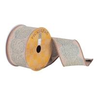 Vickerman 2.5" x 10Yd Beige / Champagne Swirl Wired Ribbon