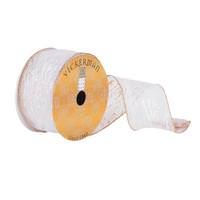 Vickerman 2.5" x 10Yd Rose Gold / Gold Shimmer Flecks Wired Ribbon