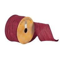 Vickerman 2.5" x 10Yd Burgundy Woven Textured Dupion Ribbon