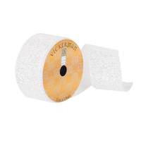 Vickerman 2.5" x 10Yd Silver Glitter Shimmer Dupion Ribbon