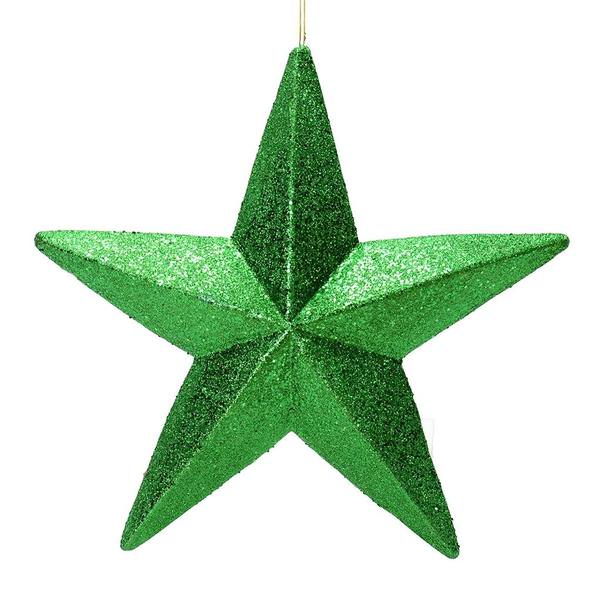23" Green Glitter Star Ornament