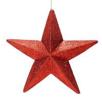Vickerman 23" Burgundy Glitter Star Ornament