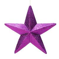 Vickerman 23" Purple Glitter Star Ornament