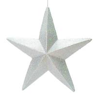 Vickerman 23" Silver Glitter Star Ornament