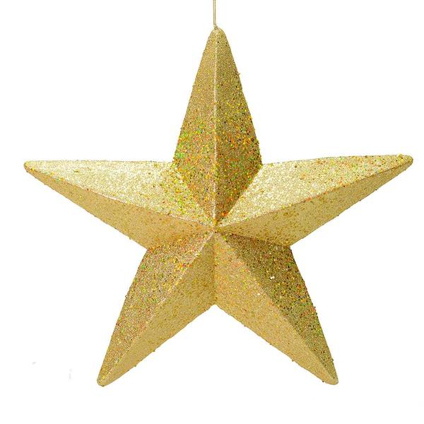 23" Gold Glitter Star Ornament
