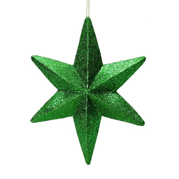 20" Green Glitter Bethlehem Star Ornament