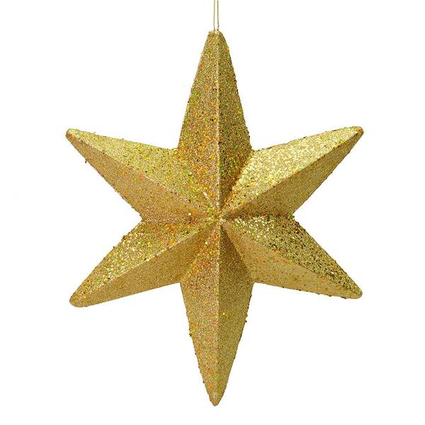 20" Gold Glitter Bethlehem Star Ornament