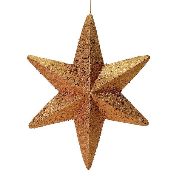 20" Copper Glitter Bethlehem Star Ornament