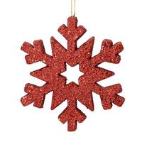 Vickerman 12" Burgundy Outdoor Glitter Snowflake Ornament