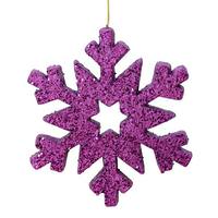 Vickerman 12" Purple Outdoor Glitter Snowflake Ornament