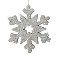 Vickerman 12" Silver Outdoor Glitter Snowflake Ornament