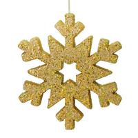 Vickerman 12" Gold Outdoor Glitter Snowflake Ornament