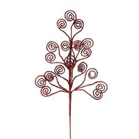 Vickerman 17" Burgundy Glitter Curly Spray (6 pack)