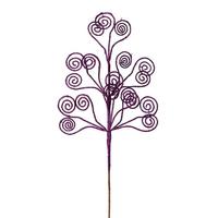 Vickerman 17" Purple Glitter Curly Spray (6 pack)