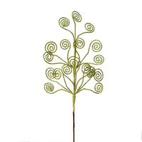 Vickerman 17" Lime Glitter Curly Spray (6 pack)