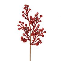 Vickerman 17" Red Glitter Berry Spray (6 pack)