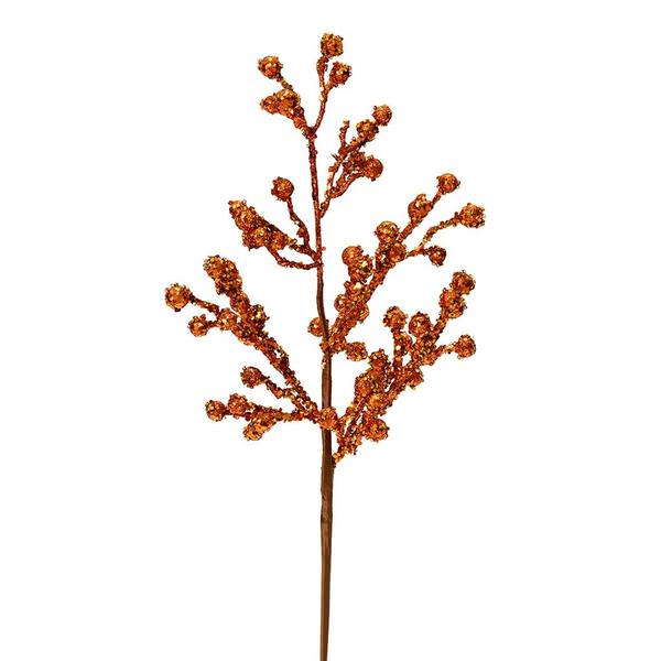 17" Copper Glitter Berry Spray (6 pack)