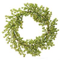 Vickerman 22" Artificial Lime Glitter Berry Wreath