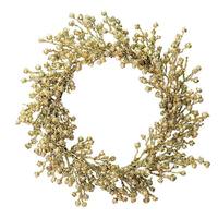 Vickerman 22" Artificial Champagne Glitter Berry Wreath
